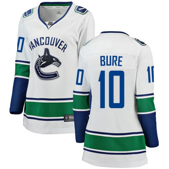 Women's Vancouver Canucks #10 Pavel Bure Fanatics Branded White Away Breakaway NHL Jersey - Ujersey
