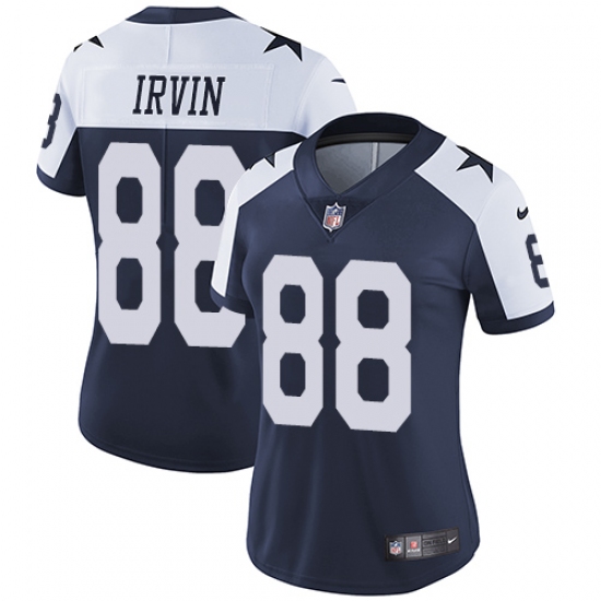 Women's Nike Dallas Cowboys #88 Michael Irvin Navy Blue Throwback Alternate Vapor Untouchable Limited Player NFL Jersey - Ujersey
