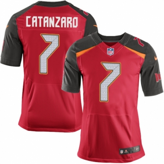 Men's Nike Tampa Bay Buccaneers #7 Chandler Catanzaro Elite Red Team Color NFL Jersey - Ujersey