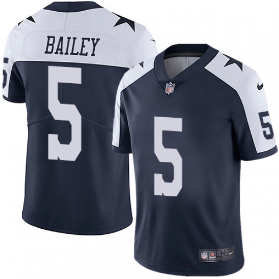 Youth Nike Dallas Cowboys #5 Dan Bailey Navy Blue Throwback Alternate Vapor Untouchable Limited Player NFL Jersey - Ujersey