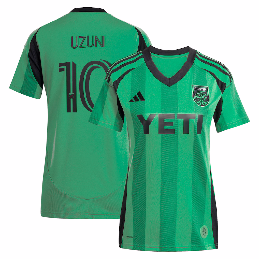 Women's Austin FC Myrto Uzuni adidas Green 2025 The Heartbeat Kit Replica Jersey - Ujersey NHL
