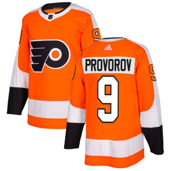 Men's Adidas Philadelphia Flyers #9 Ivan Provorov Authentic Orange Home NHL Jersey - Ujersey