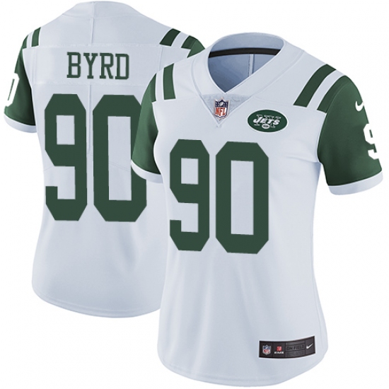 Women's Nike New York Jets #90 Dennis Byrd Elite White NFL Jersey - Ujersey