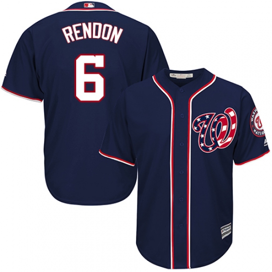 Youth Majestic Washington Nationals #6 Anthony Rendon Replica Navy Blue Alternate 2 Cool Base MLB Jersey - Ujersey