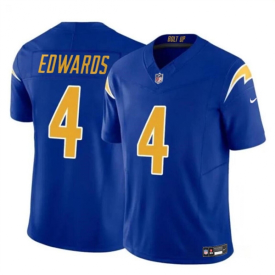 Youth Los Angeles Chargers #4 Gus Edwards Royal 2024 F.U.S.E. Vapor Untouchable Limited Football Stitched Jersey - Ujersey