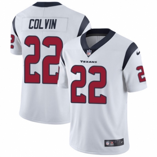 Youth Nike Houston Texans #22 Aaron Colvin White Vapor Untouchable Elite Player NFL Jersey - Ujersey