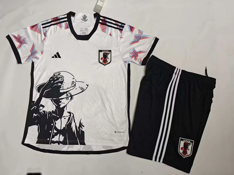 Japan Soccer Jersey One Piece Special Edition Kids Kit Jersey+Shorts 2025 - U-jersey