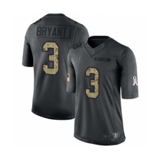 Youth Atlanta Falcons #3 Matt Bryant Limited Black 2016 Salute to Service Football Jersey - Ujersey