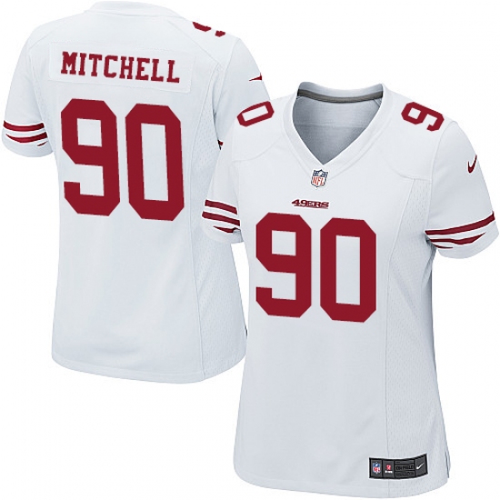 Women's Nike San Francisco 49ers #90 Earl Mitchell Game White NFL Jersey - Ujersey