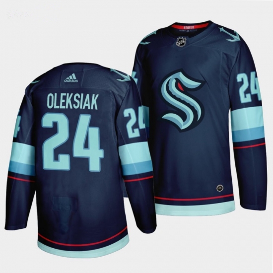 Men's Seattle Kraken #24 Jamie Oleksiak Home Navy Jersey - Ujersey