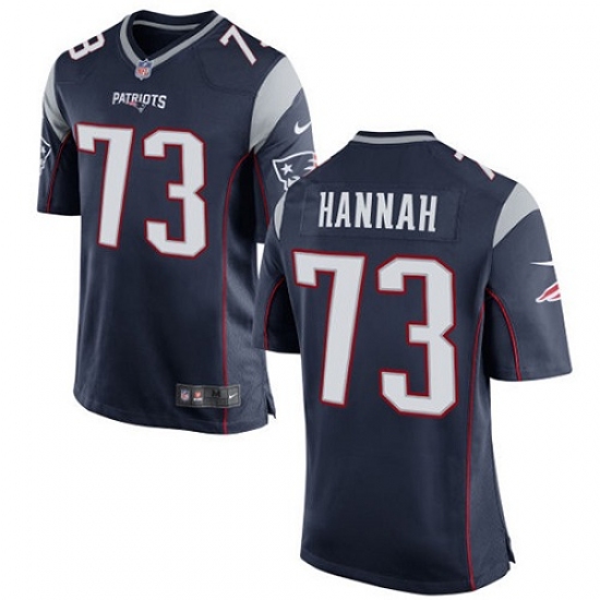 Men's Nike New England Patriots #73 John Hannah Game Navy Blue Team Color NFL Jersey - Ujersey