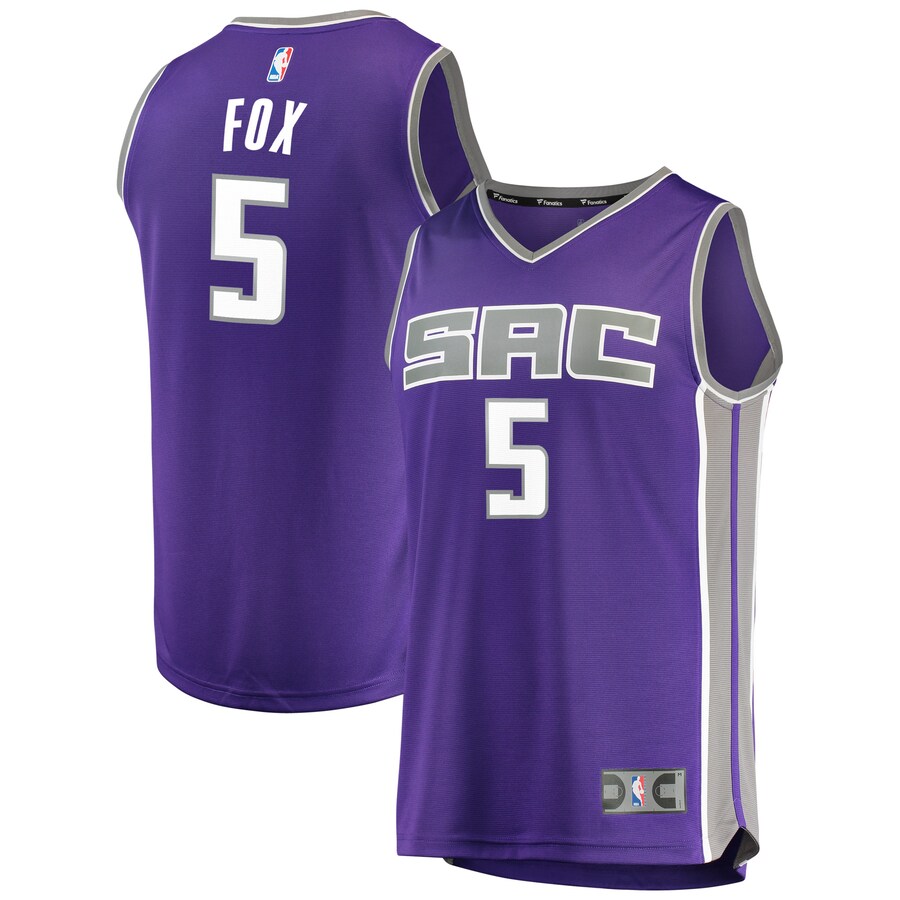 Men's Sacramento Kings De'Aaron Fox Fanatics Purple Fast Break Replica Jersey - Icon Edition