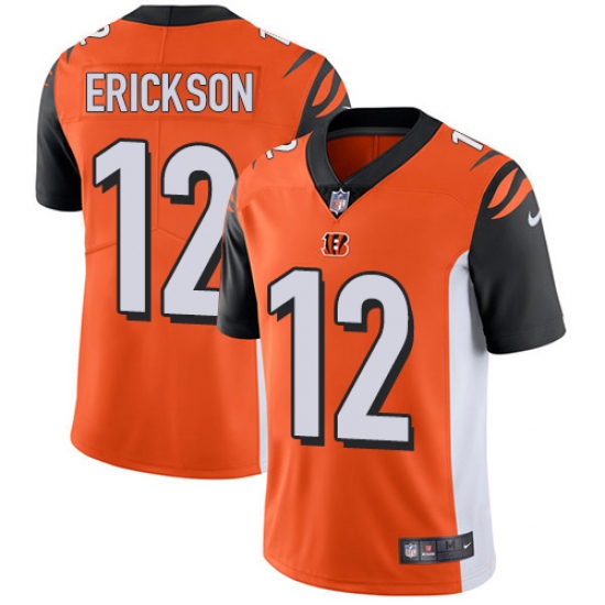 Youth Nike Cincinnati Bengals #12 Alex Erickson Orange Alternate Vapor Untouchable Limited Player NFL Jersey - Ujersey