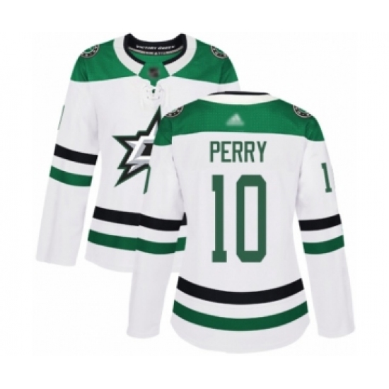Women's Dallas Stars #10 Corey Perry Authentic White Away Hockey Jersey - Ujersey