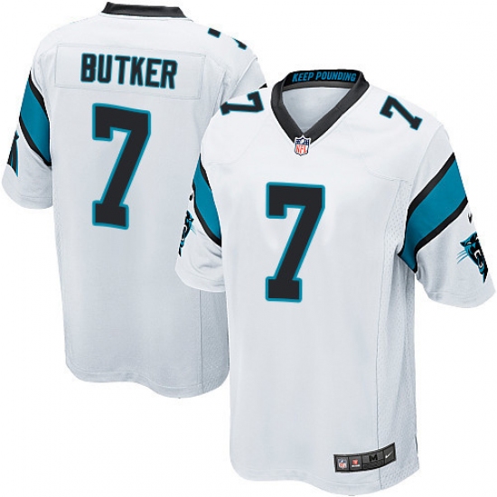 Men's Nike Carolina Panthers #7 Harrison Butker Game White NFL Jersey - Ujersey