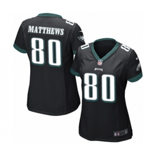 Women's Nike Philadelphia Eagles #80 Jordan Matthews Game Black Alternate NFL Jersey - Ujersey