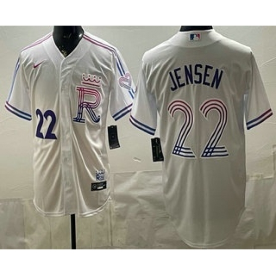 Men's Kansas City Royals #22 Carter Jensen White 2026 City Connect Stadium Jersey - Ujersey