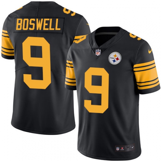 Men's Nike Pittsburgh Steelers #9 Chris Boswell Limited Black Rush Vapor Untouchable NFL Jersey - Ujersey