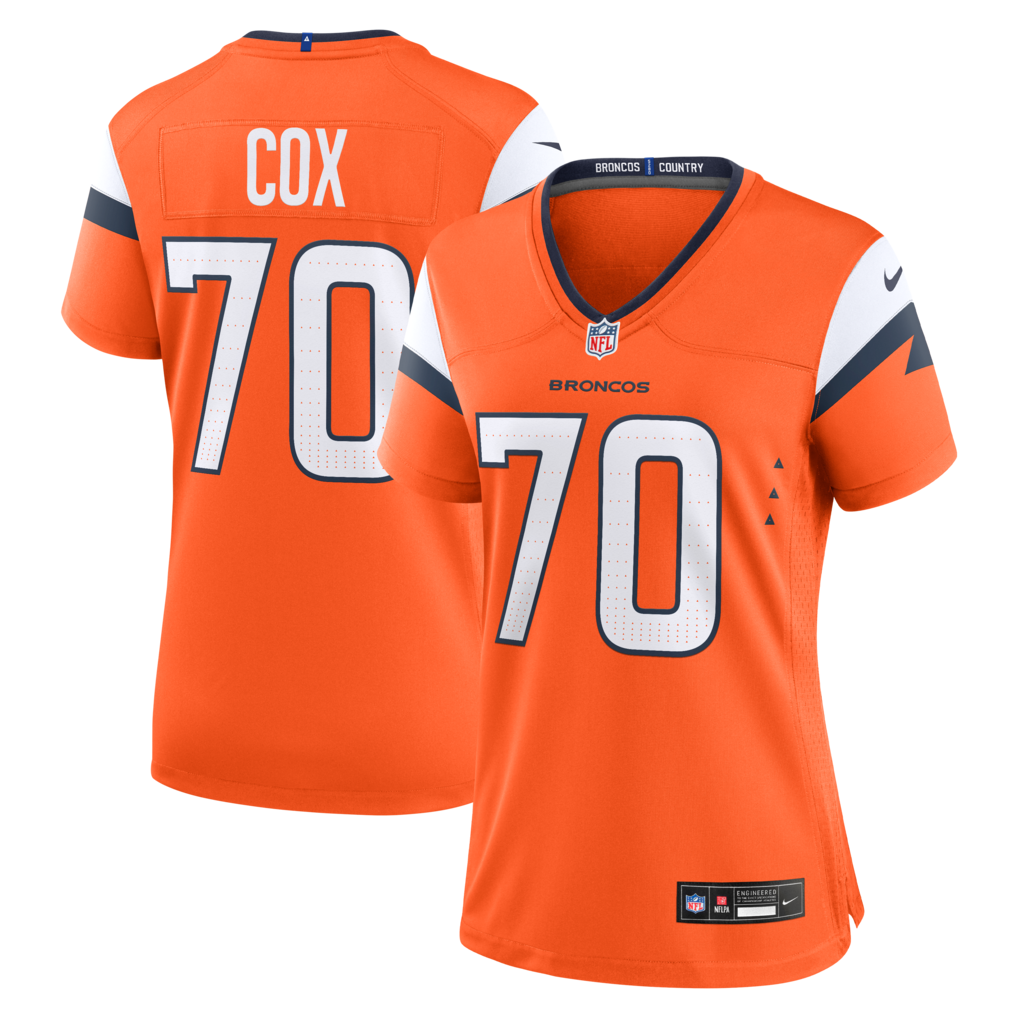 Women's Denver Broncos Marques Cox Nike Orange Team Game Jersey - SUjersey01