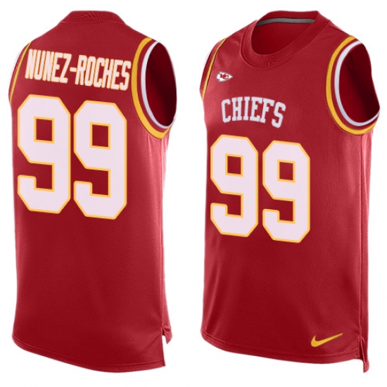 Men's Nike Kansas City Chiefs #99 Rakeem Nunez-Roches Limited Red Player Name & Number Tank Top NFL Jersey - Ujersey