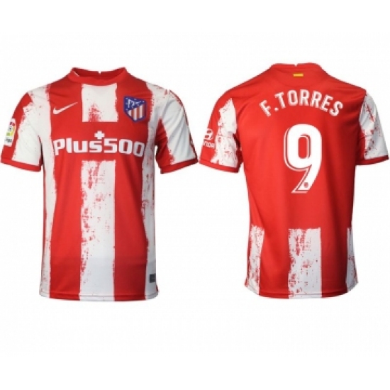 Men 2021-2022 Club Atletico Madrid home aaa version red 9 Nike Soccer Jersey