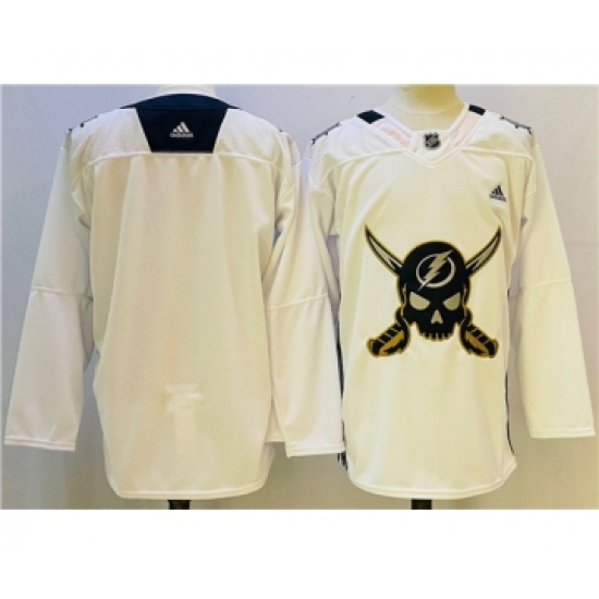 Men's Tampa Bay Lightning Blank White Stitched Jersey - Ujersey