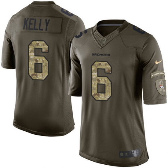 Men's Nike Denver Broncos #6 Chad Kelly Elite Green Salute to Service NFL Jersey - Ujersey