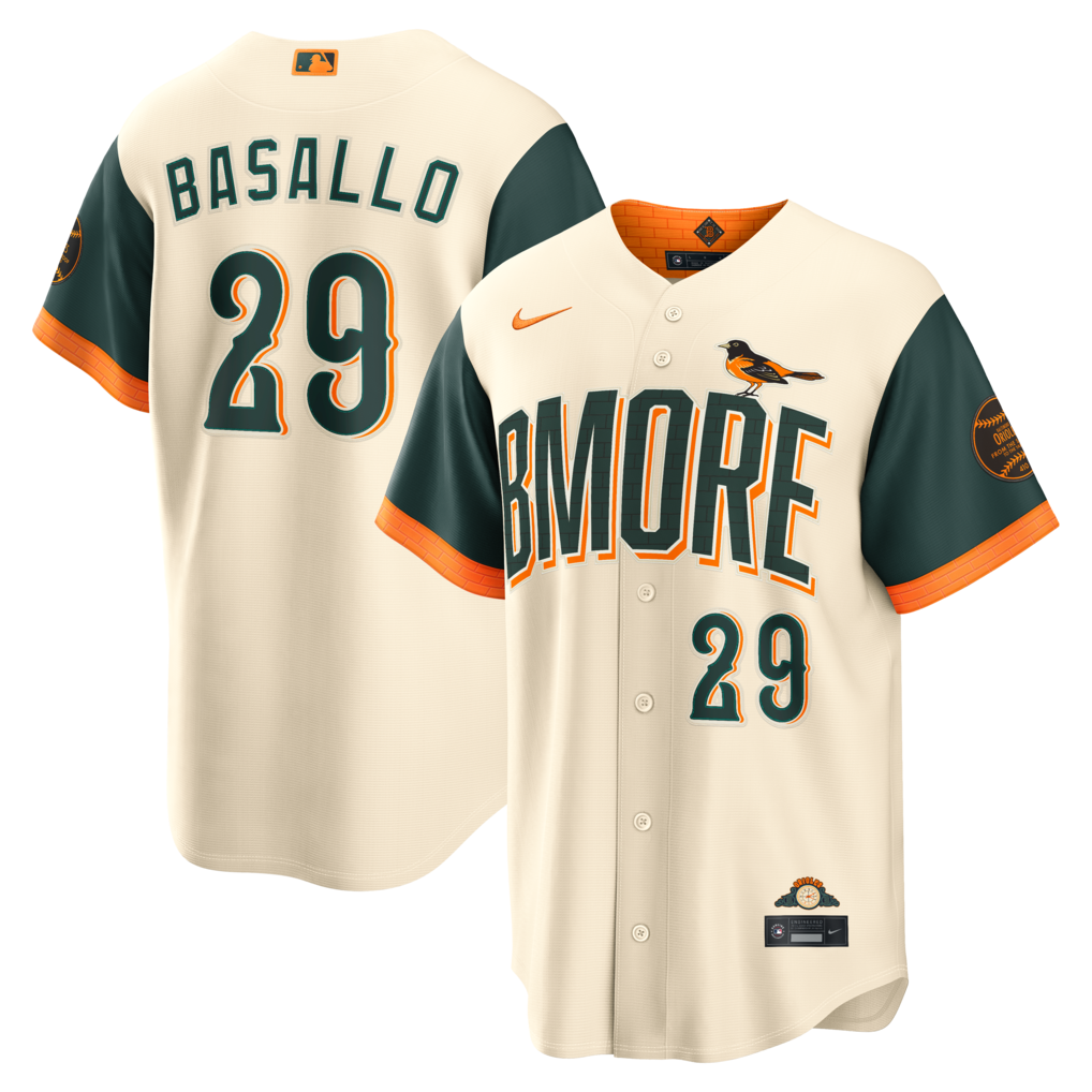 Men's Baltimore Orioles Samuel Basallo Nike Cream 2026 City Connect Stadium Jersey - Ujersey