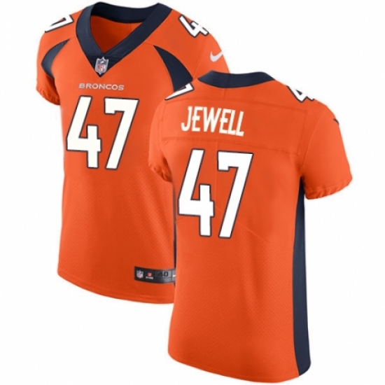 Men's Nike Denver Broncos #47 Josey Jewell Orange Team Color Vapor Untouchable Elite Player NFL Jersey - Ujersey