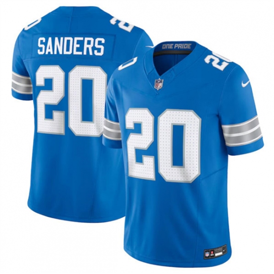 Men's Detroit Lions #20 Barry Sanders Blue 2024 F.U.S.E. Vapor Limited Stitched Jersey - Ujersey