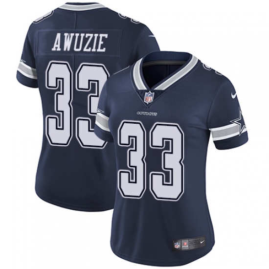 Women's Nike Dallas Cowboys #33 Chidobe Awuzie Navy Blue Team Color Vapor Untouchable Limited Player NFL Jersey - Ujersey