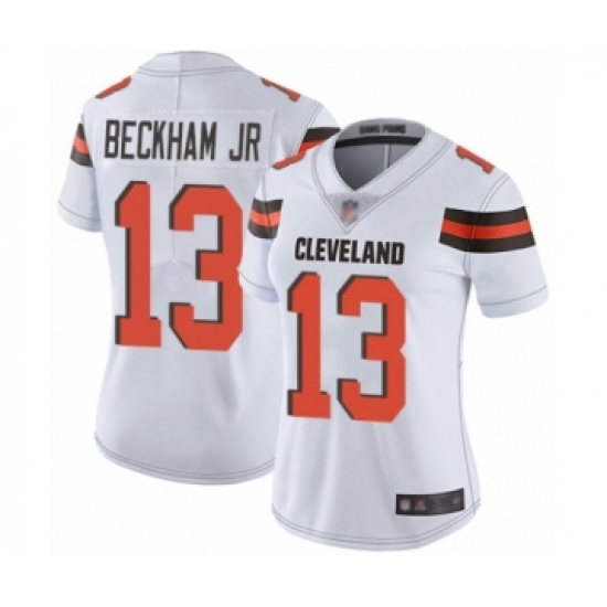 Women's Odell Beckham Jr. Limited White Nike Jersey NFL Cleveland Browns #13 Road Vapor Untouchable - Ujersey