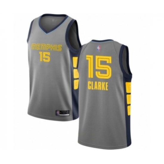 Youth Memphis Grizzlies #15 Brandon Clarke Swingman Gray Basketball Jersey - City Edition - Ujersey