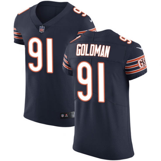 Men's Nike Chicago Bears #91 Eddie Goldman Navy Blue Team Color Vapor Untouchable Elite Player NFL Jersey - Ujersey