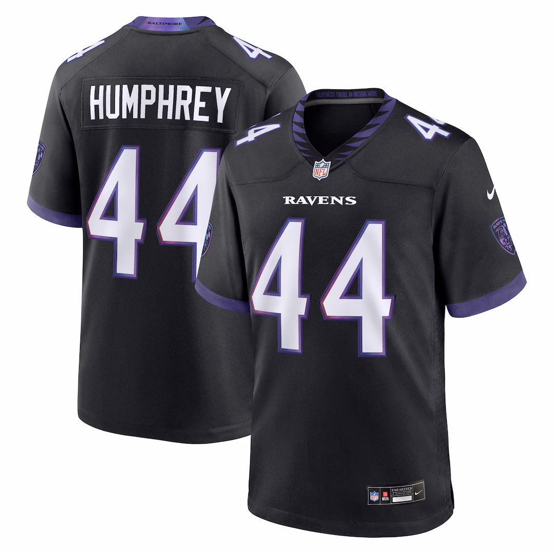 Men's Baltimore Ravens Marlon Humphrey Nike Black Alternate Game Jersey - Ujersey