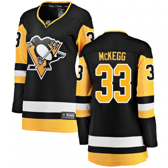 Women's Pittsburgh Penguins #33 Greg McKegg Fanatics Branded Black Home Breakaway NHL Jersey - Ujersey