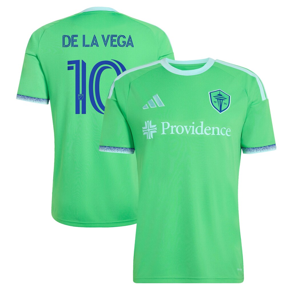 Men's Seattle Sounders FC Pedro de la Vega Rave Green 2026 The Evergreen State Kit Replica Jersey - Ujersey