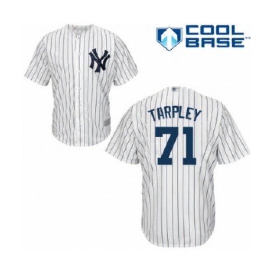 Youth New York Yankees #71 Stephen Tarpley Authentic White Home Baseball Player Jersey - Ujersey