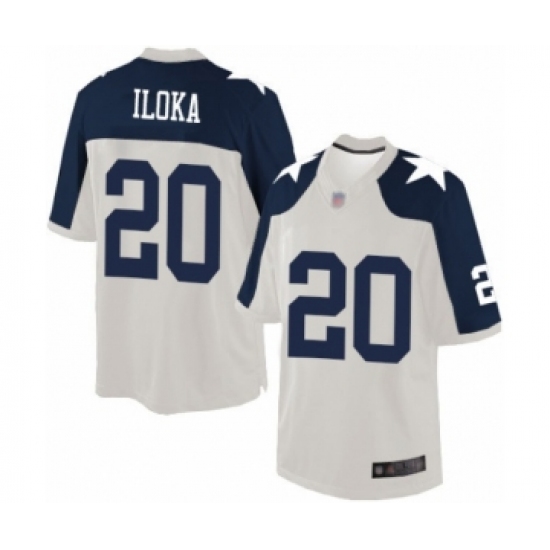 Men's Dallas Cowboys #20 George Iloka Limited White Throwback Alternate Football Jersey - Ujersey