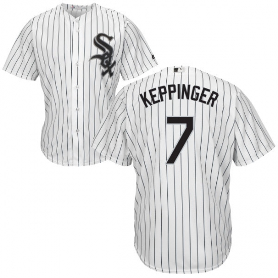 Men's Majestic Chicago White Sox #7 Jeff Keppinger White Home Flex Base Authentic Collection MLB Jersey - Ujersey
