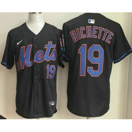 Men's New York Mets #19 Bo Bichette Black Limited Jersey - Ujersey