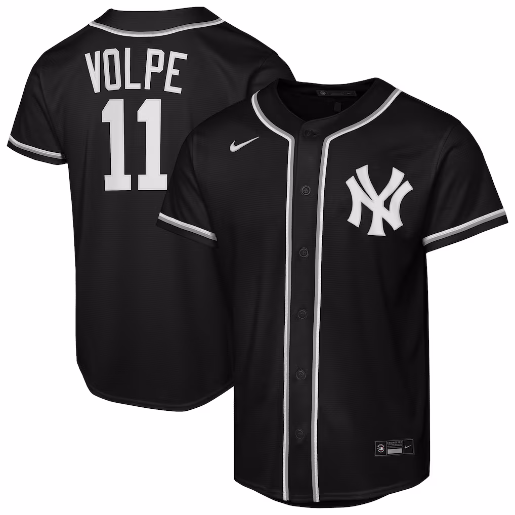 Youth New York Yankees Anthony Volpe Nike Black Fashion Replica Player Jersey - Vujersey Los Angeles Rams