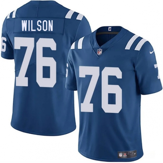 Men's Indianapolis Colts #76 Jack Wilson Blue 2025 Vapor Limited Football Stitched Jersey - Ujersey