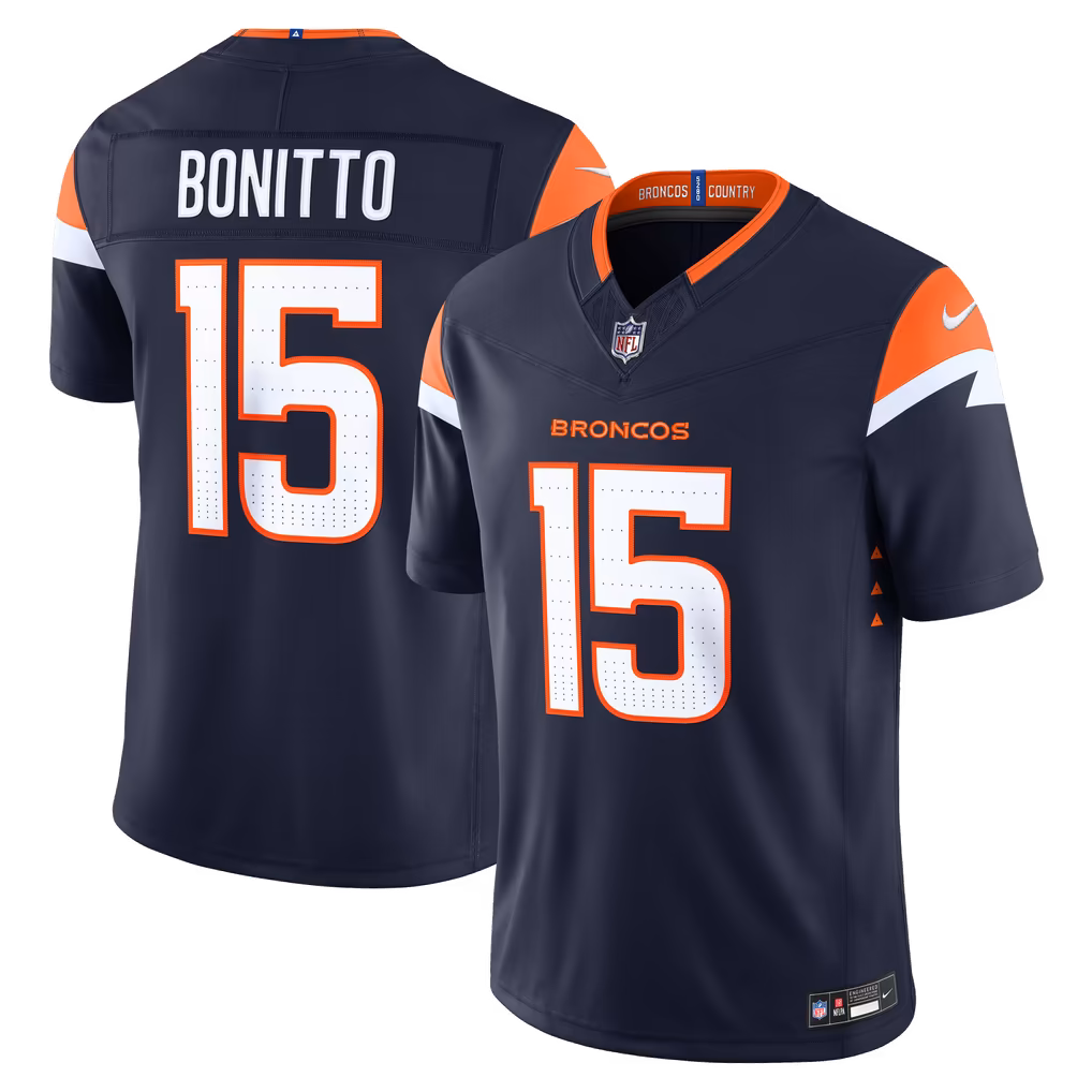 Men's Denver Broncos Nik Bonitto Nike Navy Alternate Vapor F.U.S.E. Stitched Limited Jersey - Ujersey