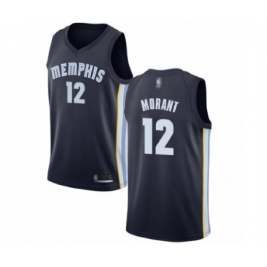 Youth Memphis Grizzlies #12 Ja Morant Swingman Navy Blue Basketball Jersey - Icon Edition