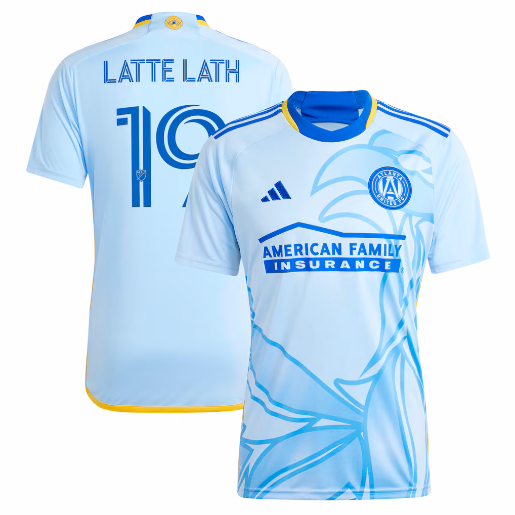 Men's Atlanta United FC Emmanuel Latte Lath adidas Light Blue 2024 The Resurgens Kit Replica Player Jersey - Ujersey NHL