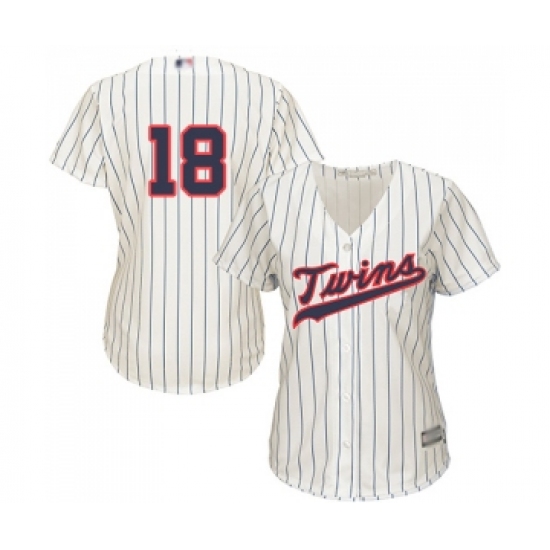 Women's Minnesota Twins #18 Mitch Garver Replica Cream Alternate Cool Base Baseball Jersey - Ujersey