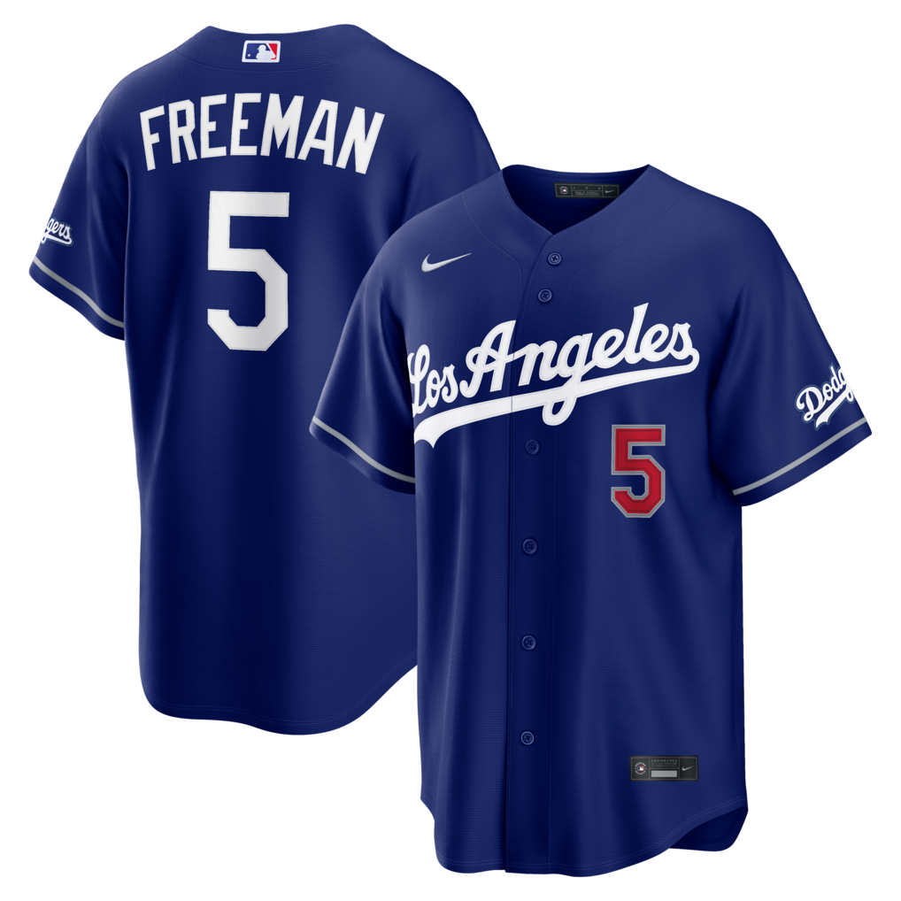 Men's Los Angeles Dodgers Freddie Freeman Nike Royal Alternate Stadium Jersey