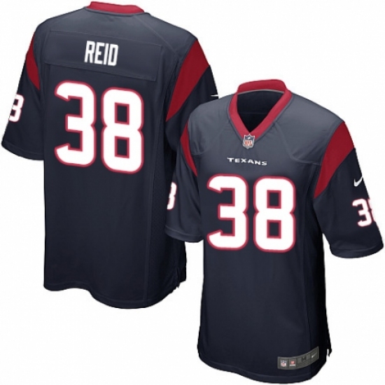 Men's Nike Houston Texans #38 Justin Reid Game Navy Blue Team Color NFL Jersey - Ujersey