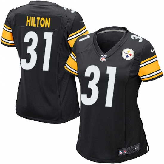 Women's Nike Pittsburgh Steelers #31 Mike Hilton Game Black Team Color NFL Jersey - Ujersey